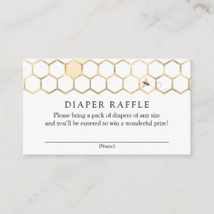 D'accompagnement Carte d'insertion moderne Golden Bee Diaper Raffle
