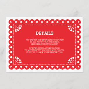 D'accompagnement Carte d'insertion Papel Picado - Orange