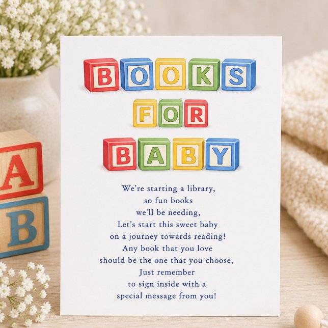 D'accompagnement Carte d'insertion pour cadeaux de livres pour bébé (Créateur téléchargé)
