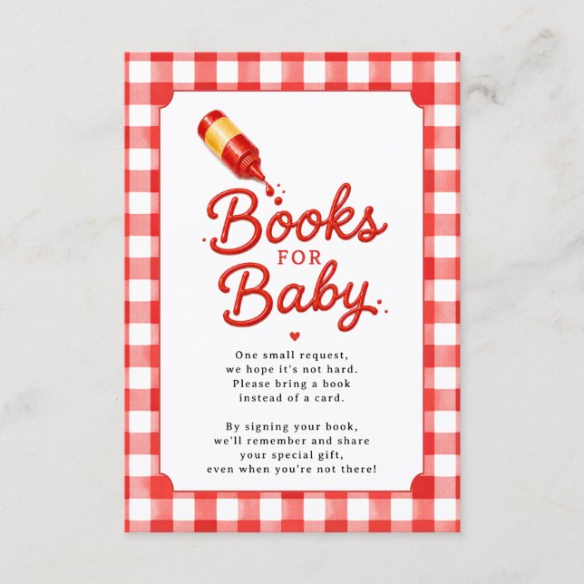 D'accompagnement Carte d'insertion pour livres pour Baby Shower (Devant)