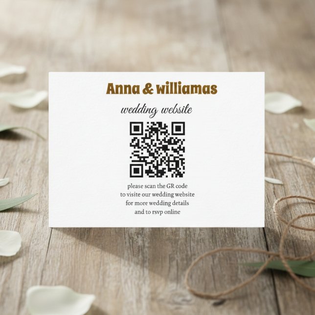 D'accompagnement Carte d'invitation avec QR Code pour site web de m (Créateur téléchargé)