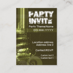 D'accompagnement Carte d'invitation de fête MUSIQUE GUITARE