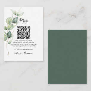 D'accompagnement Carte d'invitation de mariage avec code QR Eucalyp