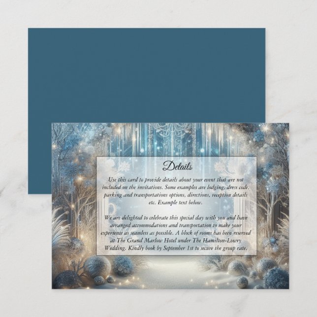D'accompagnement Carte d'Invitation de Mariage pour une Forêt Ennei (Devant / Derrière)