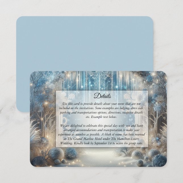 D'accompagnement Carte d'Invitation de Mariage pour une Forêt Ennei (Devant / Derrière)