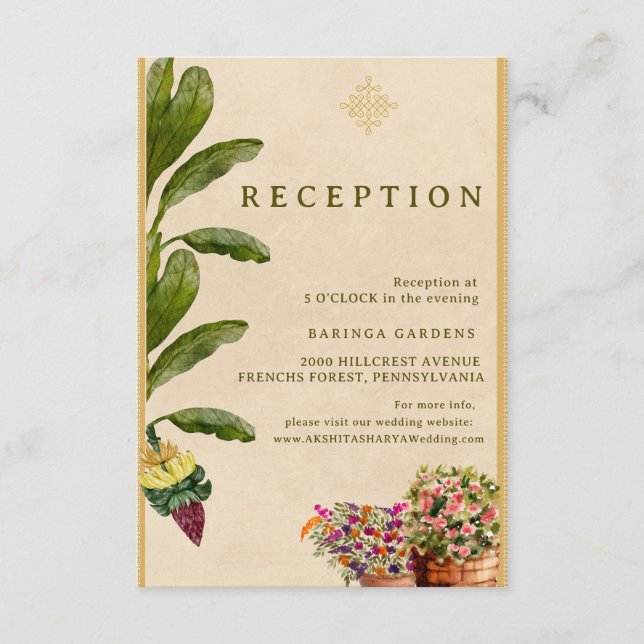 D'accompagnement Carte d'invitation de mariage traditionnelle forme (Devant)