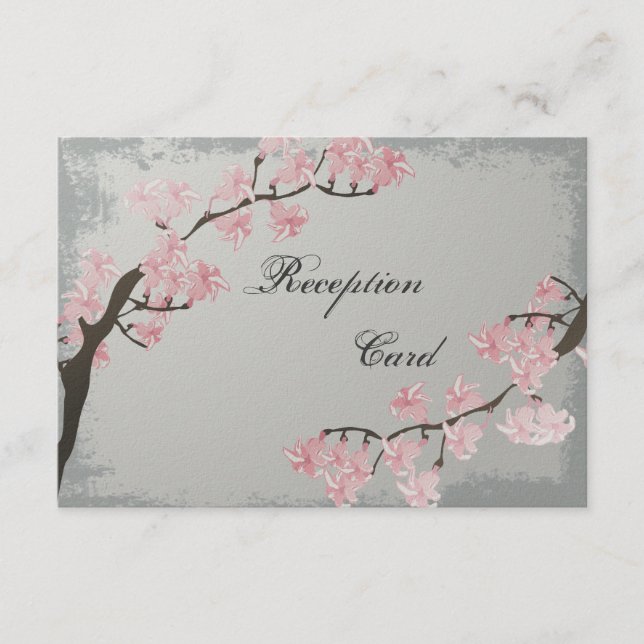 D'accompagnement Carte d'invitation de réception de mariage Élégant (Devant)