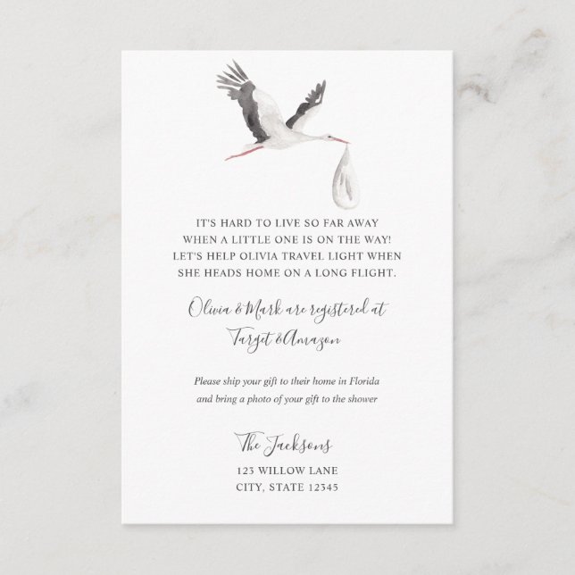 D'accompagnement Carte d'invitation pour une baby shower à distance (Devant)