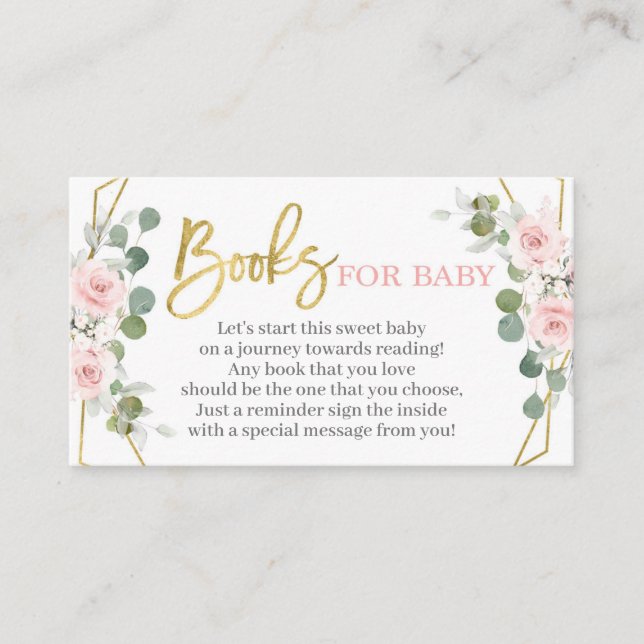 D'accompagnement Carte d'invitation pour une baby shower fille rose (Devant)