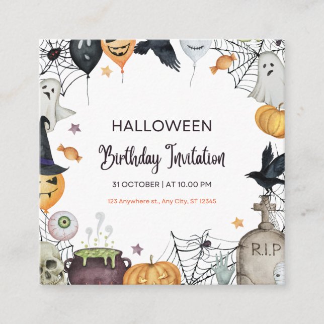 D'accompagnement Carte d'invitation Spooktacular Halloween (Devant)