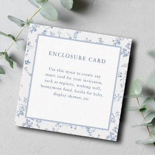 D'accompagnement Carte d'invitation victorienne vintage florale ble