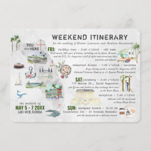D'accompagnement Carte d'itinéraire de week-end de mariage en Flori