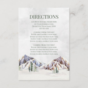 D'accompagnement Carte d'orientation de mariage montagnard hivernal