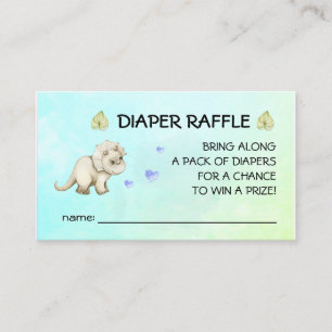D'accompagnement Carte du boîtier de la couche de Baby shower Dinos