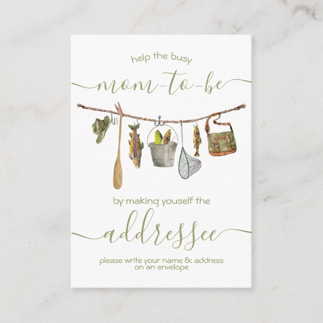 D'accompagnement Carte du boîtier de l'adresse de la ligne de pêche (Devant)