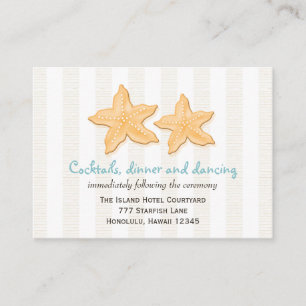 D'accompagnement Carte du boîtier de mariage bleu Starfish