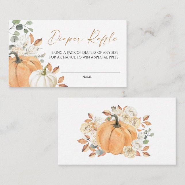 D'accompagnement Carte du boîtier du Baby shower d'automne du chape (Devant / Derrière)