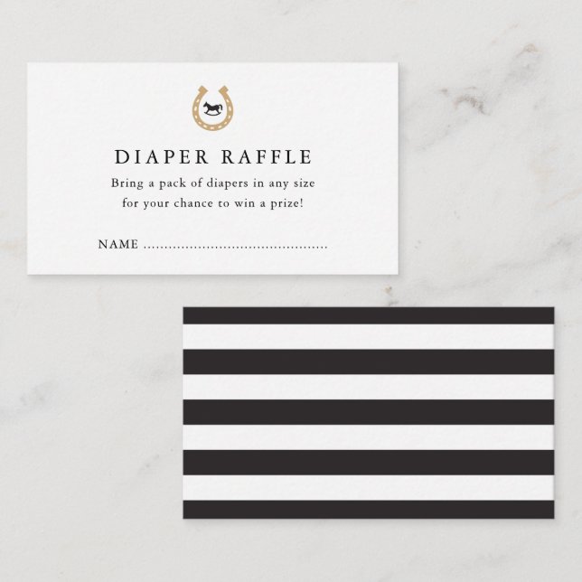 D'accompagnement Carte du boîtier du Baby shower Derby (Devant / Derrière)