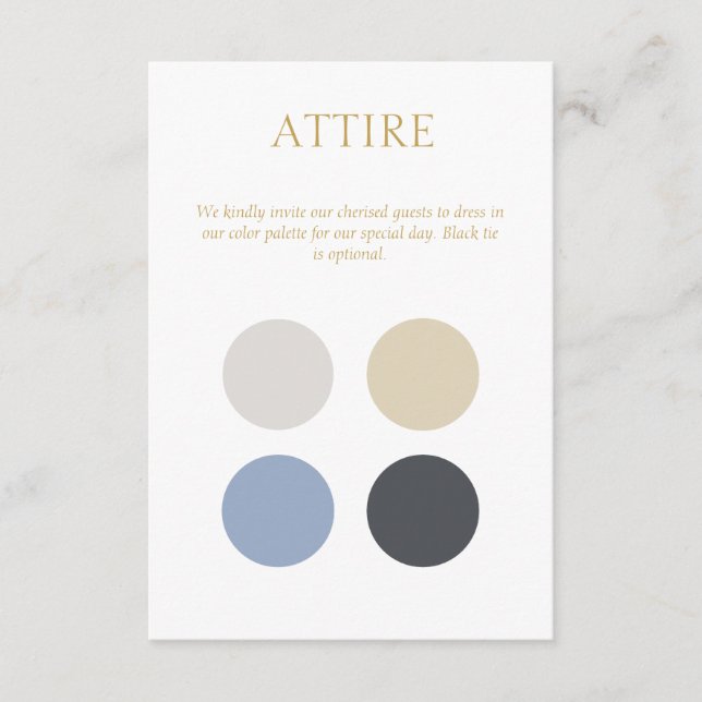 D'accompagnement Carte du boîtier du code vestimentaire du Mariage  (Devant)