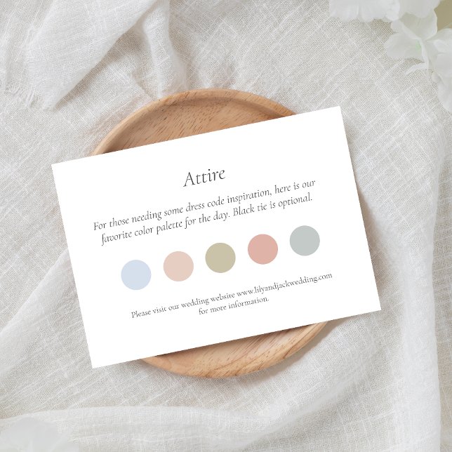 D'accompagnement Carte du boîtier du code vestimentaire du Mariage  (Créateur téléchargé)