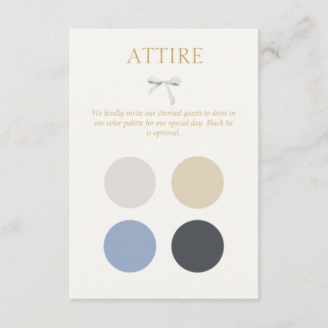 D'accompagnement Carte du boîtier du code vestimentaire du Mariage  (Devant)
