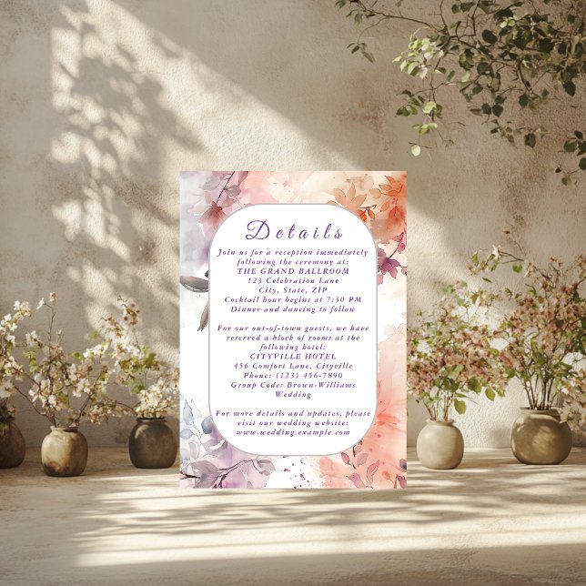 D'accompagnement Carte du boîtier du Mariage d'aquarelle Blusom Blo (Créateur téléchargé)