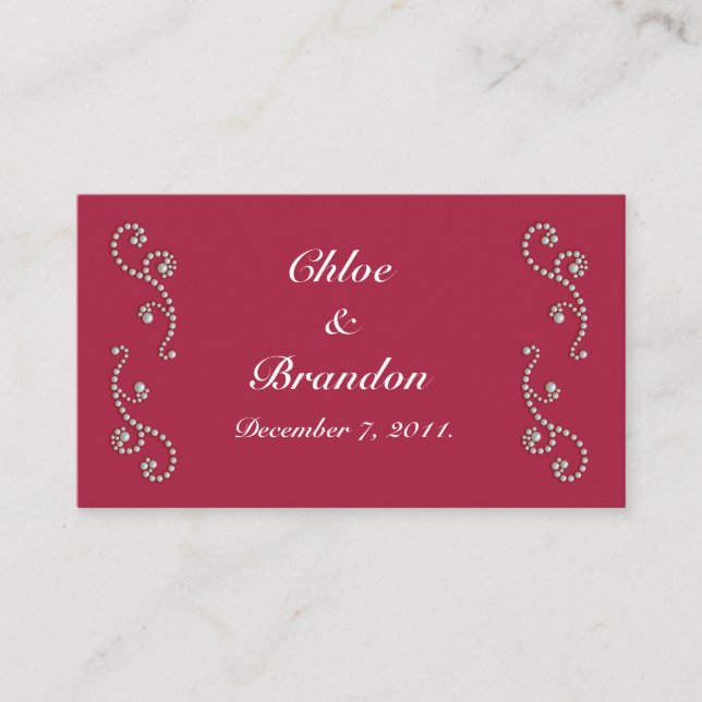 D'accompagnement Carte du site Mariage Ruby Red and Pearls (Devant)