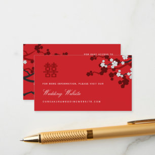 D'accompagnement Carte du site web chinois Mariage White Cherry Blo