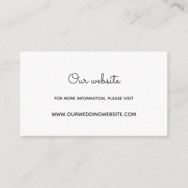 D'accompagnement Carte du site Web du mariage de couronnes florales (Devant)