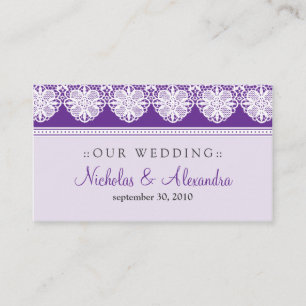 D'accompagnement Carte du site Web du Mariage de dentelle vintage