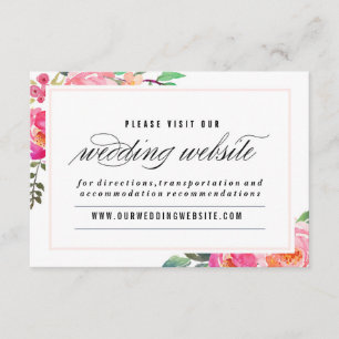 D'accompagnement Carte du site web Mariage de Bohême Floral