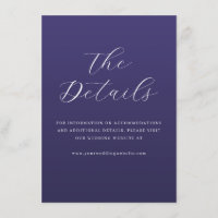 Carte élégante de détails de mariage en cursive vi
