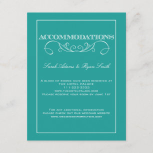 D'accompagnement Carte Elégante Swirl Turquoise