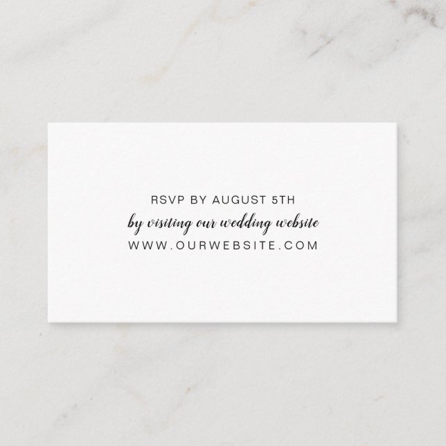 D'accompagnement Carte en ligne RSVP mariage blanc (Devant)
