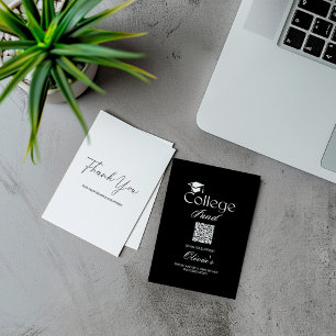 D'accompagnement Carte Enclosur Simple Avec Code QR Pour College Fu