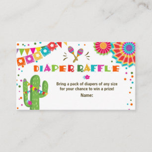 D'accompagnement Carte Fiesta Diaper Raffle Cactus Mexicain Floral