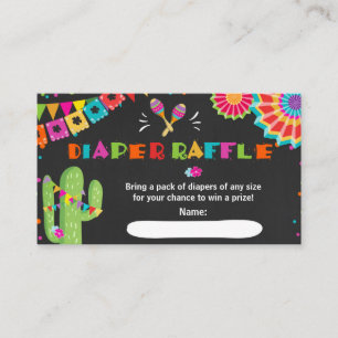 D'accompagnement Carte Fiesta Diaper Raffle Cactus Mexicain Floral
