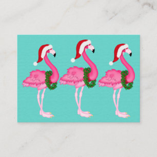 D'accompagnement Carte Flamant rose de fermeture de Noël / étiquett
