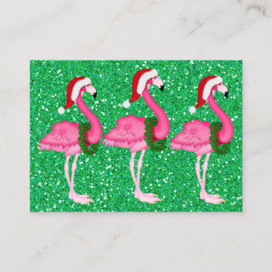 D'accompagnement Carte Flamant rose de fermeture de Noël / étiquett