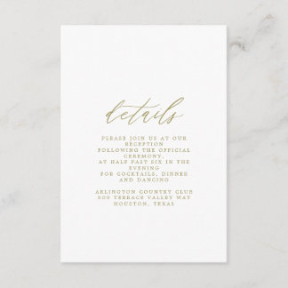 D'accompagnement Carte Gold Mariage Détails