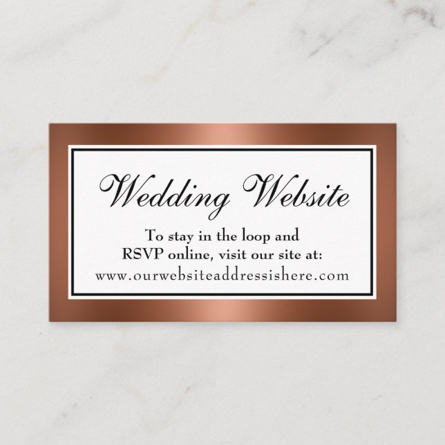 D'accompagnement Carte insert pour site de mariage en imitation cui (Devant)