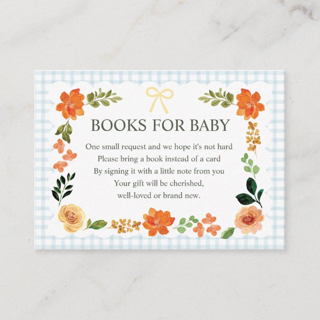 D'accompagnement Carte intérieure pour Baby Shower 001 Sky Blue Gin (Devant)