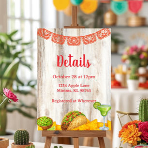D'accompagnement Carte intérieure pour Baby Shower Rustic Fiesta