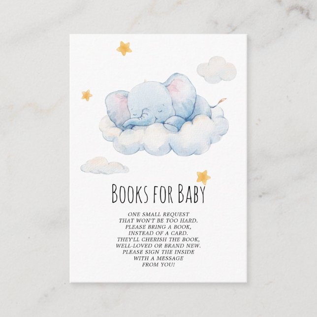 D'accompagnement Carte Livres Fille Éléphant pour Bébé (Devant)