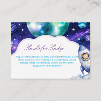 D'accompagnement Carte Livres Fusée Ours en Peluche Aquarelle pour