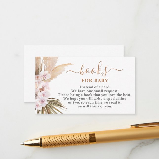 D'accompagnement Carte Livres pour Bébé Herbe des Pampas (Devant/Arrière en situation)