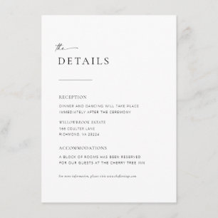 D'accompagnement Carte Mariage Chic + Simple Moderne Script