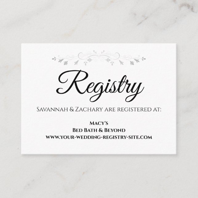 D'accompagnement Carte Mariage de registre Argent (Devant)