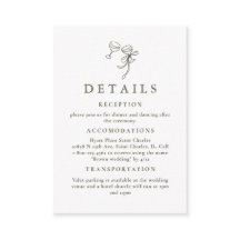 Carte Mariage HEIDI Olive Green