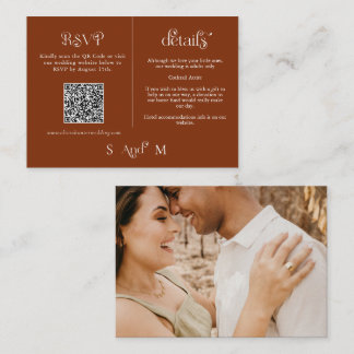 D'accompagnement Carte Mariage moderne en terre cuite